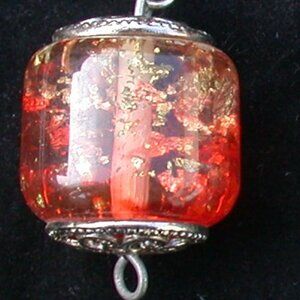 ORANGE Stone Handmade Artisan Moroccan Keychain with Hand of Hamsa